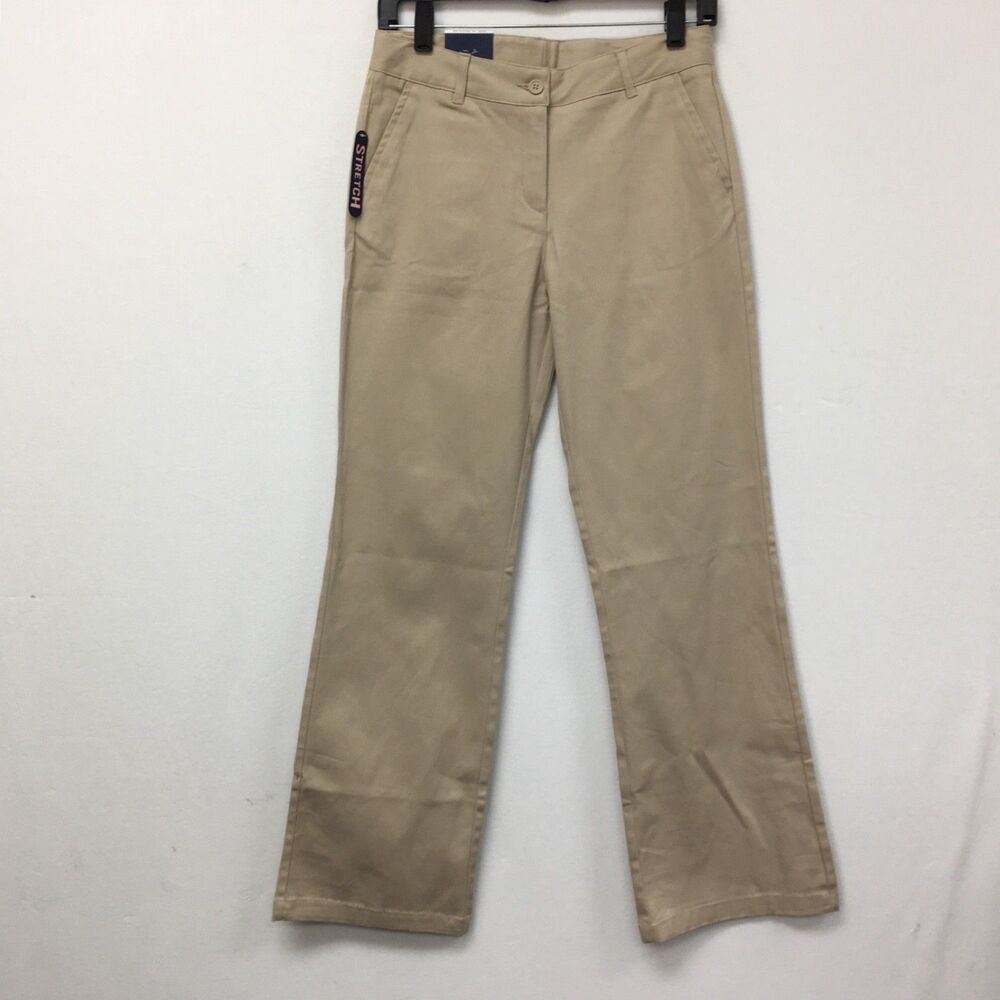 Izod Pants Size 16 Regular Khaki Easy Care Adjustable Waistband Waist NWT